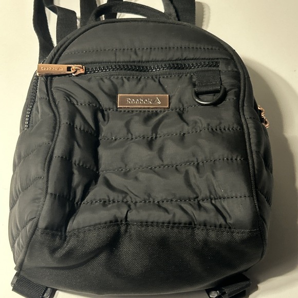 Reebok Puffer Backpack Sling Bag Black - Picture 3 of 10